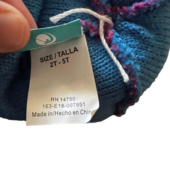 Dreamworks Trolls Winter Hat Size 2T-5T Pink Blue Poppy Troll Face Very Fun - Picture 4 of 4